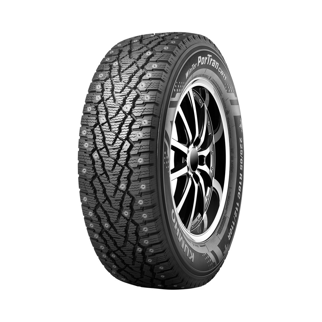 225/70 C R15  Kumho Winter PorTran CW11 шип 112/110R Вид 0